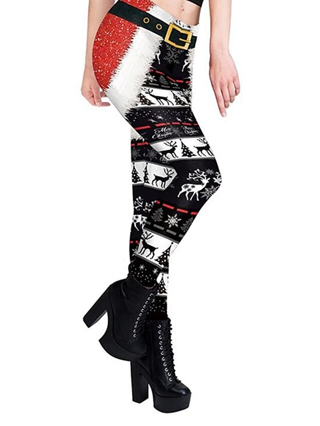 Women's Leggings Full Length Active Fashion Outdoor Christmas Black Red S M Fall Winter 12 Women's Leggings Full Length Active Fashion Outdoor Christmas Black Red S M Fall Winter - Image 10