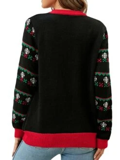 Women's Ugly Christmas Sweater Pullover Sweater Jumper Crew Neck Ribbed Knit Acrylic Oversized Fall Winter Short Xmas Daily Going Out Stylish Casual Soft Long Sleeve Santa Claus Christmas Tree -Xmas Cothing Store ahixhw1695209508618