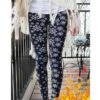 Women's Fleece Pants Tights Leggings Thermal Underwear Fleece Lined Black White Gray High Waist Xmas Vacation Casual Lounge Christmas Winter Print Stretchy Ankle-Length Thermal Warm Snowflake S M -Xmas Cothing Store amglrt1666698736719