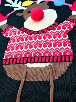 Women's Ugly Christmas Xmas Sweater Pullover Sweater Jumper Crew Neck Ribbed Knit Acrylic Knitted Fall Winter Outdoor Christmas Daily Stylish Casual Soft Long Sleeve Animal Black S M L -Xmas Cothing Store aohzpu1663323745952