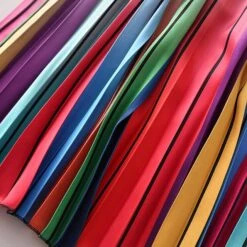 Women's Pleated Skirt Long Skirt Midi Cotton Blend White And Red Red Blue Orange Skirts Summer Print Christmas Party One-Size -Xmas Cothing Store awvnpm1693288634357