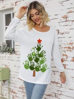 Women's Ugly Christmas Sweater Pullover Sweater Jumper Christmas Sweaters Hooded Ribbed Knit Acrylic Patchwork Knitted Fall Winter Regular Outdoor Xmas Daily Stylish Casual Soft Long Sleeve -Xmas Cothing Store bblthx1697290827732