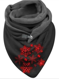 Women's Shawls & Wraps Christmas Street Dailywear Black White Pink Scarf Santa Claus Elk