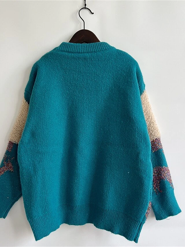 Women's Ugly Christmas Sweater Pullover Sweater Jumper Crew Neck Ribbed Knit Acrylic Sequins Fall Winter Regular Outdoor Christmas Daily Stylish Casual Soft Long Sleeve Elk Christmas Tree Snowflake 15 Women's Ugly Christmas Sweater Pullover Sweater Jumper Crew Neck Ribbed Knit Acrylic Sequins Fall Winter Regular Outdoor Christmas Daily Stylish Casual Soft Long Sleeve Elk Christmas Tree Snowflake - Image 13