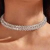 1PC Choker Necklace For Women's Wedding Christmas Party Evening Alloy Classic Precious -Xmas Cothing Store biqiko1692610857480