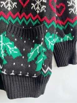 Women's Ugly Christmas Sweater Cardigan Sweater V Neck Ribbed Knit Polyester Button Fall Winter Regular Outdoor Xmas Daily Stylish Casual Soft Long Sleeve Heart Snowflake Black S M L -Xmas Cothing Store bkucms1696823470312