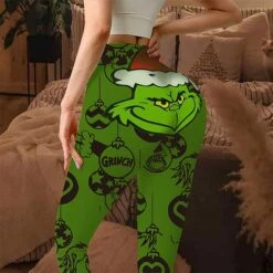 Women's Leggings Thermal Underwear Light Green Dark Green Green Casual / Sporty Christmas Weekend Yoga High Elasticity Ankle-Length Thermal Warm Graphic S M L XL XXL -Xmas Cothing Store blgizq1666922555229