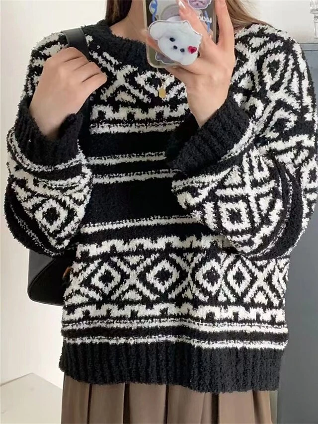 Women's Ugly Christmas Sweater Pullover Sweater Jumper Christmas Sweaters Crew Neck Ribbed Knit Acrylic Oversized Knitted Fall Winter Regular Outdoor Christmas Daily Vintage Fashion Casual Long Sleeve 8 Women's Ugly Christmas Sweater Pullover Sweater Jumper Christmas Sweaters Crew Neck Ribbed Knit Acrylic Oversized Knitted Fall Winter Regular Outdoor Christmas Daily Vintage Fashion Casual Long Sleeve - Image 6