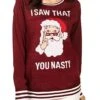 Women's Ugly Christmas Sweater Pullover Sweater Jumper Crew Neck Ribbed Knit Acrylic Stripe Knitted Fall Winter Outdoor Xmas Daily Stylish Casual Soft Long Sleeve Letter Santa Claus Striped Wine -Xmas Cothing Store bqpqjx1667811514474