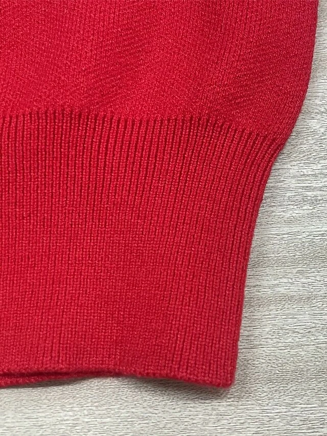 Women's Ugly Christmas Sweater Pullover Sweater Jumper Christmas Sweaters Crew Neck Ribbed Knit Polyester Knitted Fall Winter Regular Outdoor Christmas Daily Stylish Casual Soft Long Sleeve Letter Red 8 Women's Ugly Christmas Sweater Pullover Sweater Jumper Christmas Sweaters Crew Neck Ribbed Knit Polyester Knitted Fall Winter Regular Outdoor Christmas Daily Stylish Casual Soft Long Sleeve Letter Red - Image 6