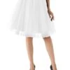 Women's Skirt Swing Tutu Knee-length Organza Black White Pink Wine Skirts Summer Pleated Layered Tulle Lined Active Streetwear Carnival Costumes Ladies Christmas Holiday M L XL -Xmas Cothing Store bteisb1632297651395