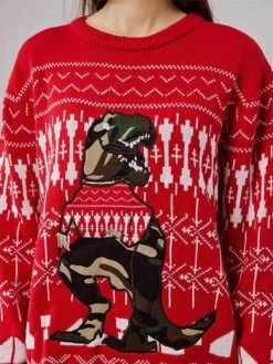 Women's Ugly Christmas Sweater Pullover Sweater Jumper Christmas Sweaters Crew Neck Ribbed Knit Acrylic Embroidered Knitted Fall Winter Regular Outdoor Xmas Daily Fashion Casual Soft Long Sleeve -Xmas Cothing Store byntjs1697290683422