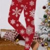 Women's Christmas Leggings Full Length Active Fashion Christmas Daily White Wine S XL Fall & Winter