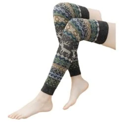 Women's Stockings Christmas Gift Daily Animal Patterned Polyester Acrylic Fibers Rabbit Hair Cosplay Casual Warm Leg Shaping Casual / Daily 1 Pair -Xmas Cothing Store cbnqhw1696902892327