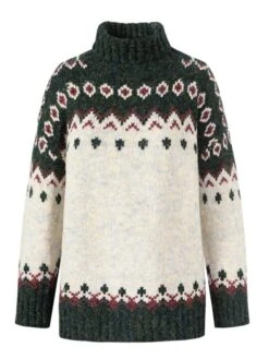 Women's Ugly Christmas Sweater Pullover Sweater Jumper Turtleneck Ribbed Knit Acrylic Knitted Fall Winter Outdoor Xmas Holiday Stylish Casual Soft Long Sleeve Geometric Color Block Red S M L -Xmas Cothing Store ccvfto1667545219481