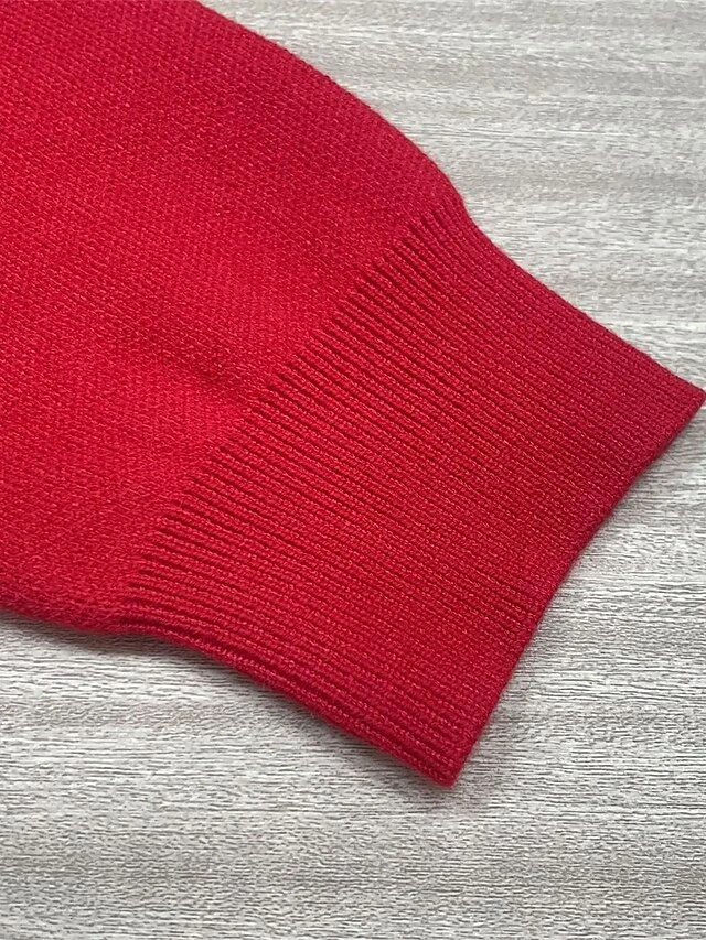 Women's Ugly Christmas Sweater Pullover Sweater Jumper Christmas Sweaters Crew Neck Ribbed Knit Polyester Knitted Fall Winter Regular Outdoor Christmas Daily Stylish Casual Soft Long Sleeve Letter Red 10 Women's Ugly Christmas Sweater Pullover Sweater Jumper Christmas Sweaters Crew Neck Ribbed Knit Polyester Knitted Fall Winter Regular Outdoor Christmas Daily Stylish Casual Soft Long Sleeve Letter Red - Image 8