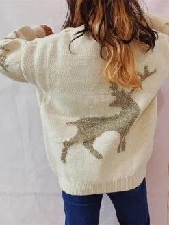 Women's Pullover Sweater Jumper Christmas Sweaters Crew Neck Chunky Knit Polyester Embroidery Spring Fall Winter Regular Christmas Daily New Year Fashion Daily Vintage Style Long Sleeve Elk Red Beige 19 Women's Pullover Sweater Jumper Christmas Sweaters Crew Neck Chunky Knit Polyester Embroidery Spring Fall Winter Regular Christmas Daily New Year Fashion Daily Vintage Style Long Sleeve Elk Red Beige -Xmas Cothing Store celcim1697539835353