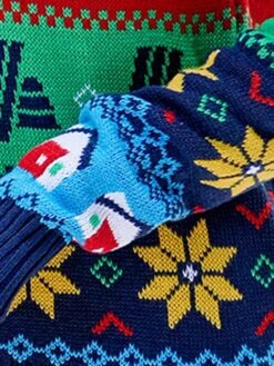 Women's Ugly Christmas Sweater Pullover Sweater Jumper Crew Neck Ribbed Knit Acrylic Patchwork Fall Winter Regular Xmas Daily Going Out Stylish Casual Soft Long Sleeve Color Block Elk Blue S M L 10 Women's Ugly Christmas Sweater Pullover Sweater Jumper Crew Neck Ribbed Knit Acrylic Patchwork Fall Winter Regular Xmas Daily Going Out Stylish Casual Soft Long Sleeve Color Block Elk Blue S M L -Xmas Cothing Store cjquzz1695029164649