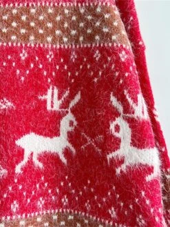 Women's Ugly Christmas Sweater Sweater Set Pullover Sweater Jumper Crew Neck Ribbed Knit Polyester Oversized Fall Winter Regular Outdoor Christmas Daily Stylish Casual Soft Long Sleeve Elk Snowflake -Xmas Cothing Store crntfj1696823487876