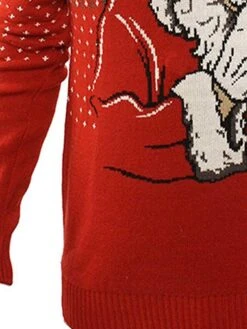 Women's Ugly Christmas Sweater Pullover Sweater Jumper Crew Neck Ribbed Knit Rayon Knitted Fall Winter Outdoor Xmas Daily Stylish Casual Soft Long Sleeve Santa Claus Snowflake Red S M L -Xmas Cothing Store ctkxcu1666960082681