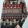 Women's Ugly Christmas Sweater Cardigan Sweater Jacket Crew Neck Ribbed Knit Polyester Button Knitted Print Fall Winter Short Outdoor Holiday Xmas Daily Stylish Casual Long Sleeve Animal -Xmas Cothing Store cwahss1697290900748