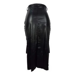 Women's Pencil Bodycon Work Skirts Faux Leather Black Red Wine Camel Skirts Xmas Business Elegant Christmas Office / Career S M L -Xmas Cothing Store dbralz1643101284665