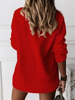 Women's Ugly Christmas Sweater Pullover Sweater Jumper Christmas Sweaters Crew Neck Ribbed Knit Polyester Knitted Fall Winter Regular Outdoor Xmas Daily Stylish Casual Soft Long Sleeve Letter -Xmas Cothing Store dcudjk1697290693797 1