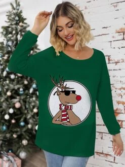 Women's Ugly Christmas Sweater Pullover Sweater Jumper Christmas Sweaters Hooded Ribbed Knit Acrylic Patchwork Knitted Fall Winter Regular Outdoor Xmas Daily Stylish Casual Soft Long Sleeve