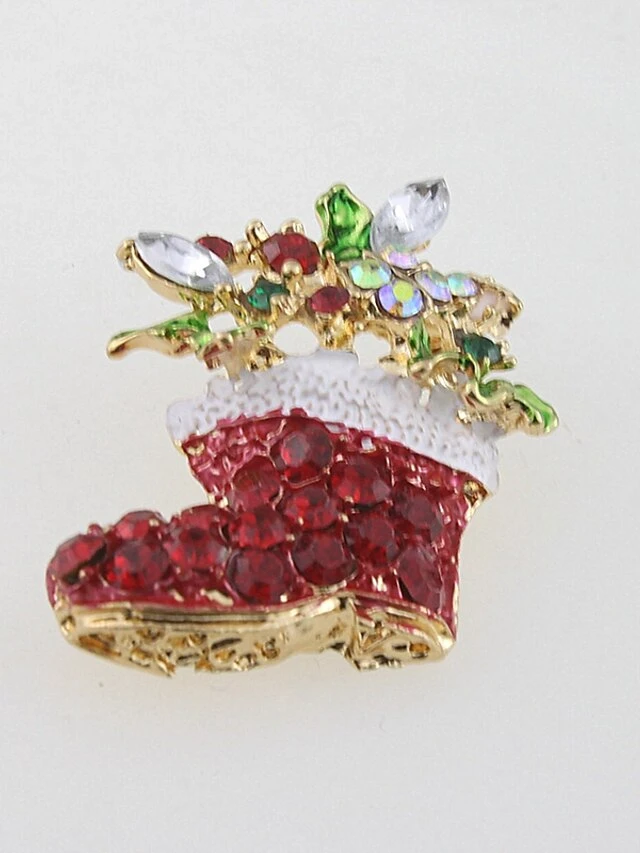 Women's Christmas AAA Cubic Zirconia Brooches Classic Flower Personalized Stylish Brooch Jewelry Gold For Xmas Street Date 5 Women's Christmas AAA Cubic Zirconia Brooches Classic Flower Personalized Stylish Brooch Jewelry Gold For Xmas Street Date - Image 3