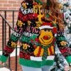 Women's Ugly Christmas Sweater Pullover Sweater Jumper Crew Neck Ribbed Knit Acrylic Patchwork Fall Winter Regular Xmas Daily Going Out Stylish Casual Soft Long Sleeve Animal Elk Snowman Black -Xmas Cothing Store dfnaek1695029164212