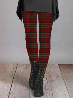 Women's Slim Leggings Full Length Micro-elastic Medium Waist Active Christmas Causal Depression Green Black S M Fall & Winter