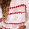Women's Ugly Christmas Sweater Pullover Sweater Jumper Crew Neck Ribbed Knit Cotton Blend Knitted Fall Winter Outdoor Xmas Holiday Stylish Casual Soft Long Sleeve Snowflake Pink Red Blue S M L -Xmas Cothing Store dqctjj1666778100084