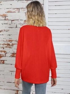 Women's Pullover Sweater Jumper Crew Neck Ribbed Knit Print Fall Winter Regular Christmas Stylish Soft Long Sleeve Letter Santa Claus Yellow Red S M L -Xmas Cothing Store dqgfhj1697021310437