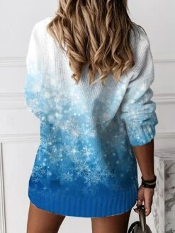 Women's Pullover Sweater Jumper V Neck Crochet Knit Polyester Print Drop Shoulder Summer Spring Fall Regular Christmas Daily Stylish Casual Soft Long Sleeve Xmas Tree Print Snowflake Red Brown 9 Women's Pullover Sweater Jumper V Neck Crochet Knit Polyester Print Drop Shoulder Summer Spring Fall Regular Christmas Daily Stylish Casual Soft Long Sleeve Xmas Tree Print Snowflake Red Brown -Xmas Cothing Store drjbsc1694574288238