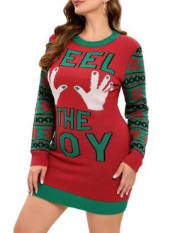 Women's Ugly Christmas Sweater Pullover Sweater Jumper Crew Neck Ribbed Knit Polyester Knitted Print Fall Winter Regular Outdoor Xmas Holiday Daily Stylish Casual Long Sleeve Santa Claus Wine Red -Xmas Cothing Store dtmkiu1697290858671