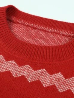 Women's Ugly Christmas Sweater Pullover Sweater Jumper Crew Neck Ribbed Knit Acrylic Knitted Fall Winter Xmas Holiday Stylish Casual Soft Long Sleeve Animal Christmas Tree Red Navy Blue S M L -Xmas Cothing Store dtuzoy1665489473270