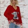 Women's Ugly Christmas Sweater Pullover Sweater Jumper Christmas Sweaters Crew Neck Ribbed Knit Acrylic Knitted Print Fall Winter Regular Outdoor Xmas Daily Stylish Casual Soft Long Sleeve Polka -Xmas Cothing Store dundtr1697291253106