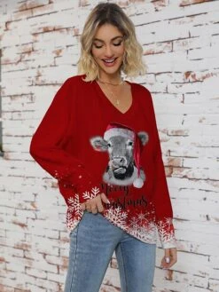 Women's Ugly Christmas Sweater Pullover Sweater Jumper Christmas Sweaters Crew Neck Ribbed Knit Acrylic Knitted Print Fall Winter Regular Outdoor Xmas Daily Stylish Casual Soft Long Sleeve Polka