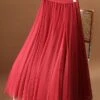Women's Skirt Swing Midi Deep Purple Navy Wine Red Skirts All Seasons Ruched Layered Lined Elegant Long Christmas Daily Xmas M L XL -Xmas Cothing Store eavnfh1694748995381