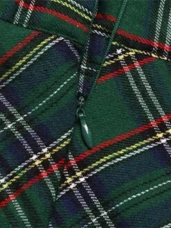 Women's SkirtPlaid Skirt MaxiRed Dark Green Skirts Winter Pocket Print High Waist Fashion Casual Christmas Street M L XL -Xmas Cothing Store eendoe1694742665081