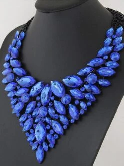 1PC Statement Necklace Crystal Necklace For Women's Wedding Christmas Party Evening Alloy Retro Alphabet Shape Precious -Xmas Cothing Store efnqve1687946894674