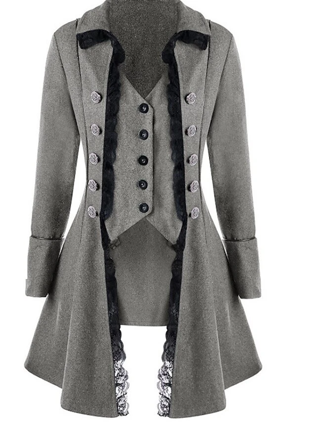 Women's Winter Coat Long Overcoat Double Breasted Pea Coat Christmas Jacket Dress Coat Party Thermal Warm Windproof Trench Coat Elegant Slim Fit Lady Jacket Fall Outerwear Long Sleeve Black Red 5 Women's Winter Coat Long Overcoat Double Breasted Pea Coat Christmas Jacket Dress Coat Party Thermal Warm Windproof Trench Coat Elegant Slim Fit Lady Jacket Fall Outerwear Long Sleeve Black Red - Image 3
