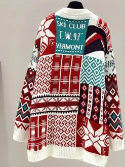 Women's Ugly Christmas Sweater Pullover Sweater Jumper Crew Neck Ribbed Knit Cotton Knitted Fall Winter Outdoor Xmas Daily Stylish Casual Soft Long Sleeve Geometric Letter Snowman White Red -Xmas Cothing Store ekrpqu1668155353562