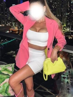 Women's Blazer Party Xmas Button Solid Color Christmas Casual / Daily Fashion Loose Fit Outerwear Long Sleeve Fall Yellow S -Xmas Cothing Store elwzyj1695635427631