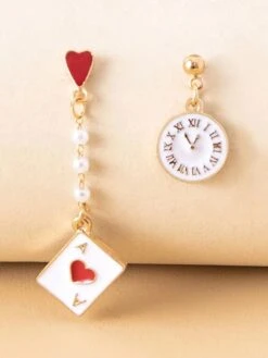 1 Pair Mismatch Earrings For Women's Christmas Work Halloween Alloy Classic Fashion