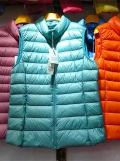 Women's Quilted Vest Sleeveless Puffer Jacket Christmas Windproof Warm Gilet Lightweight Parka ZipperStand Collar Outerwear Fall Light Pink Navy Black -Xmas Cothing Store ephscf1695715261389