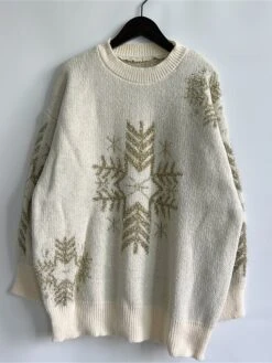 Women's Ugly Christmas Sweater Pullover Sweater Jumper Crew Neck Ribbed Knit Acrylic Oversized Fall Winter Regular Outdoor Christmas Daily Stylish Casual Soft Long Sleeve Snowflake Black Red Beige S 37 Women's Ugly Christmas Sweater Pullover Sweater Jumper Crew Neck Ribbed Knit Acrylic Oversized Fall Winter Regular Outdoor Christmas Daily Stylish Casual Soft Long Sleeve Snowflake Black Red Beige S -Xmas Cothing Store eqdrwc1696903357009