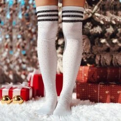 Women's Stockings Leg Warmers Boot Cuffs Party Christmas Daily Plaid Retro Polyester Acrylic Fibers Cosplay Sexy Vintage Retro Warm Leg Shaping Casual / Daily 1 Pair -Xmas Cothing Store esxtdw1665217799448