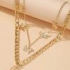 Pendant Necklace Layered Necklace For Women's Christmas Party Evening Gift Alloy Retro Butterfly 2 Pendant Necklace Layered Necklace For Women's Christmas Party Evening Gift Alloy Retro Butterfly -Xmas Cothing Store etjemc1691576982837
