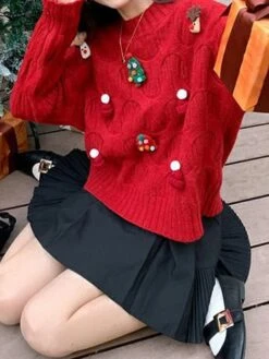 Women's Ugly Christmas Sweater Pullover Sweater Jumper Crew Neck Ribbed Knit Polyester Patchwork Fall Winter Regular Outdoor Christmas Daily Stylish Casual Soft Long Sleeve Elk Christmas Tree White 32 Women's Ugly Christmas Sweater Pullover Sweater Jumper Crew Neck Ribbed Knit Polyester Patchwork Fall Winter Regular Outdoor Christmas Daily Stylish Casual Soft Long Sleeve Elk Christmas Tree White -Xmas Cothing Store fezxer1697103890104